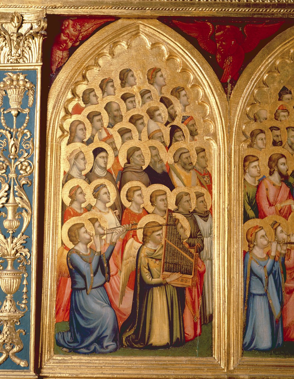 Angyalok a Szűz Poliptichon koronázásából (bal oldali panel) (lásd még: 66540-66551) alkotó: Ambrogio Bondone Giotto