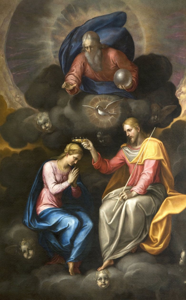 Szűz koronázása alkotó: Ambrogio Giovanni Figino