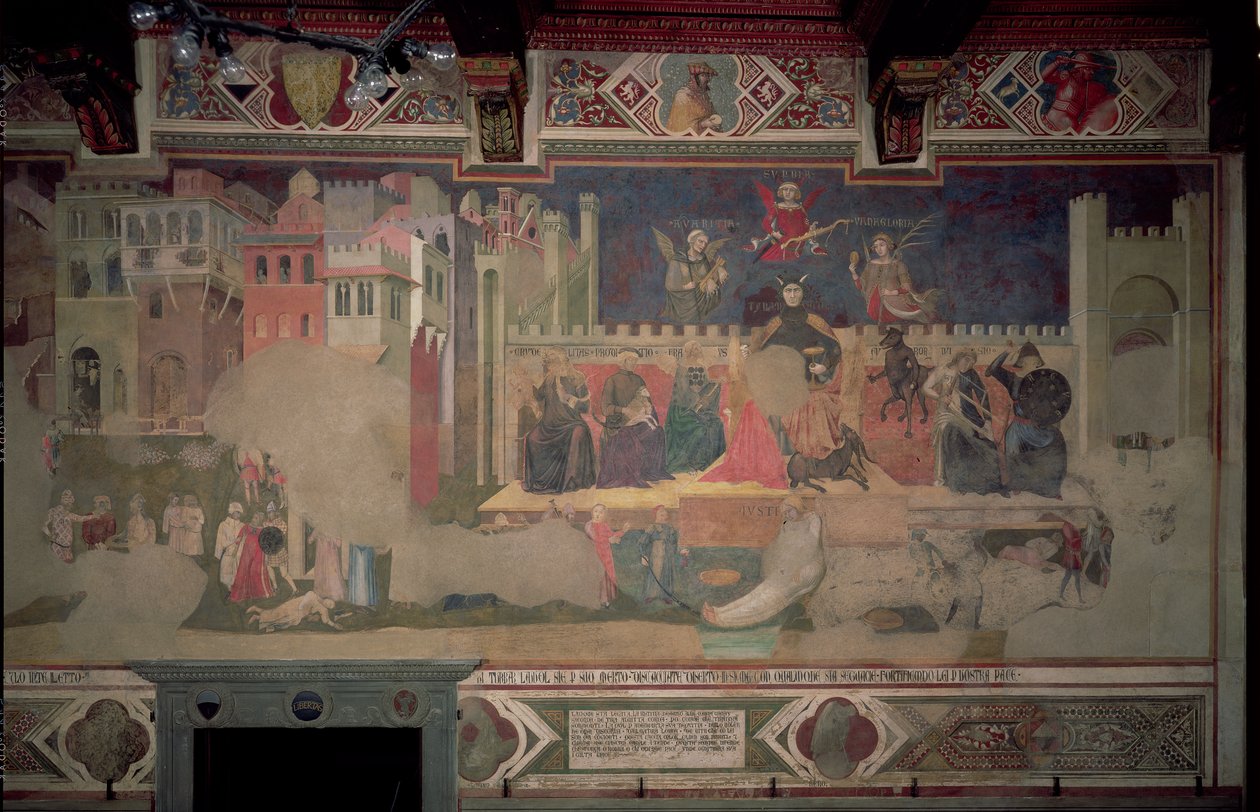 A rossz kormányzás allegóriája, 1388-40 (lásd még: 136325) alkotó: Ambrogio Lorenzetti