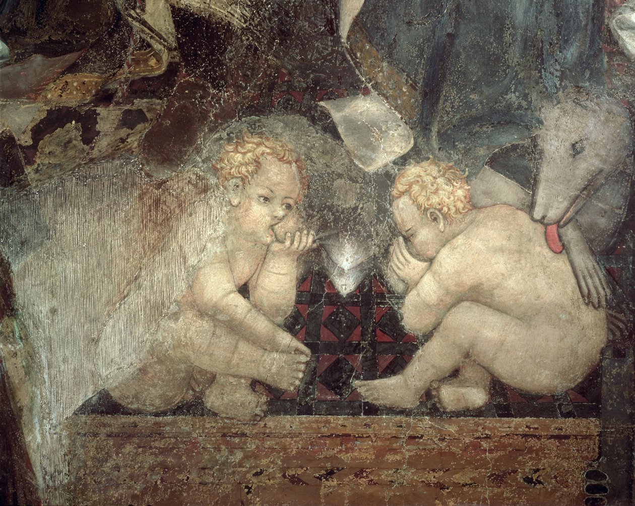 A jó kormányzás allegóriája, Romulus és Remus részlete, 1338-40 alkotó: Ambrogio Lorenzetti