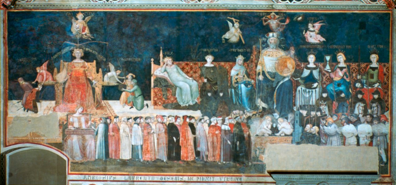 A jó kormány allegóriája, 1338-1340 alkotó: Ambrogio Lorenzetti
