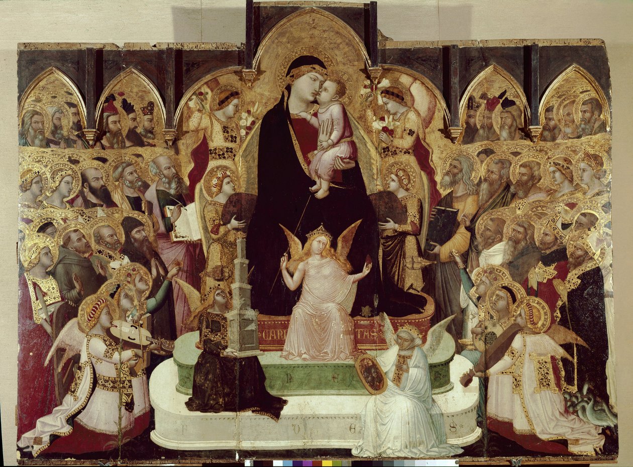 Maesta di Massa Marittima (Szűz a fenségben) (tempera és arany a táblán, 1335 körül) alkotó: Ambrogio Lorenzetti