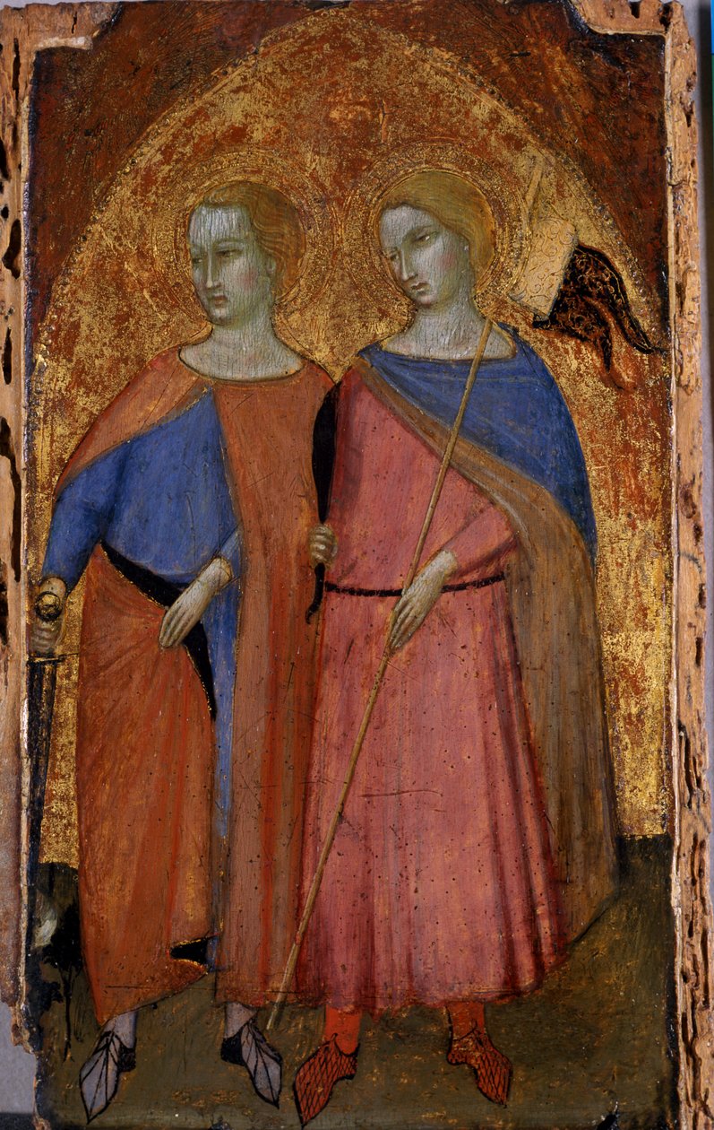 Galganus és Ansanus szentek, 1360 körül (tempera nyárfán) alkotó: Ambrogio Lorenzetti