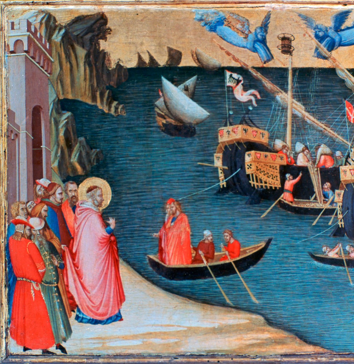 Szent Miklós megmenti Mirát az éhínségtől, 1327-1332 alkotó: Ambrogio Lorenzetti