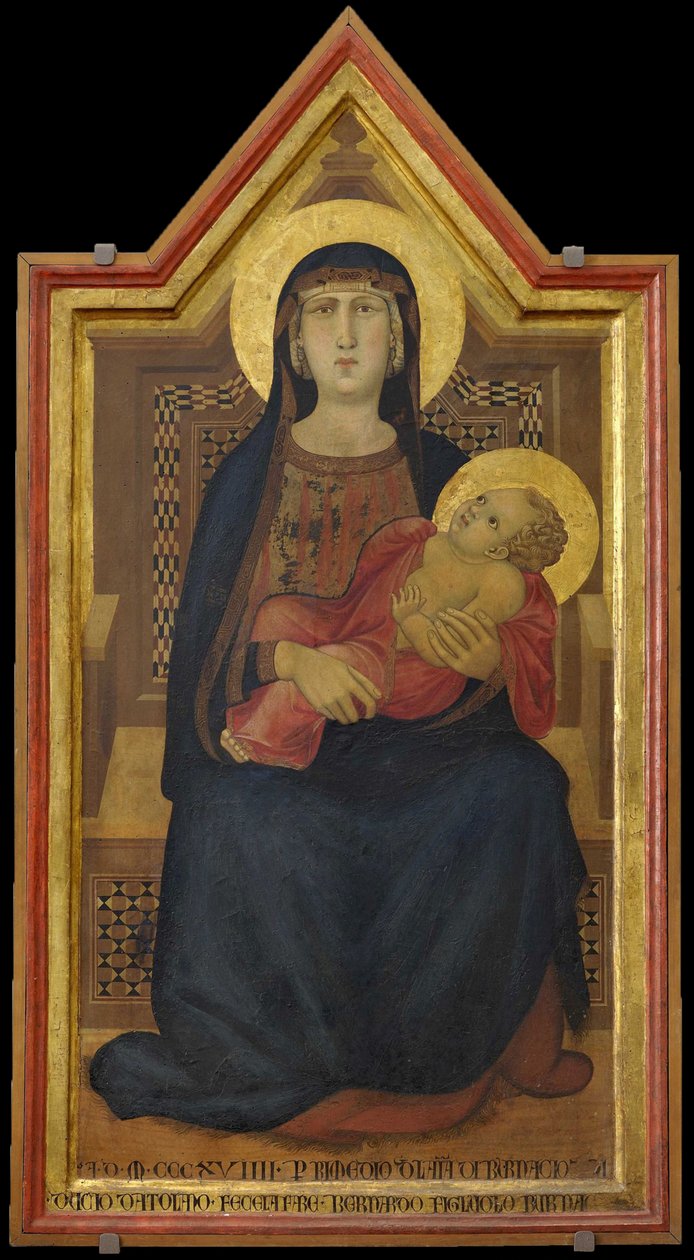 A Szűz és a Gyermek trónra lépett, 1319. alkotó: Ambrogio Lorenzetti