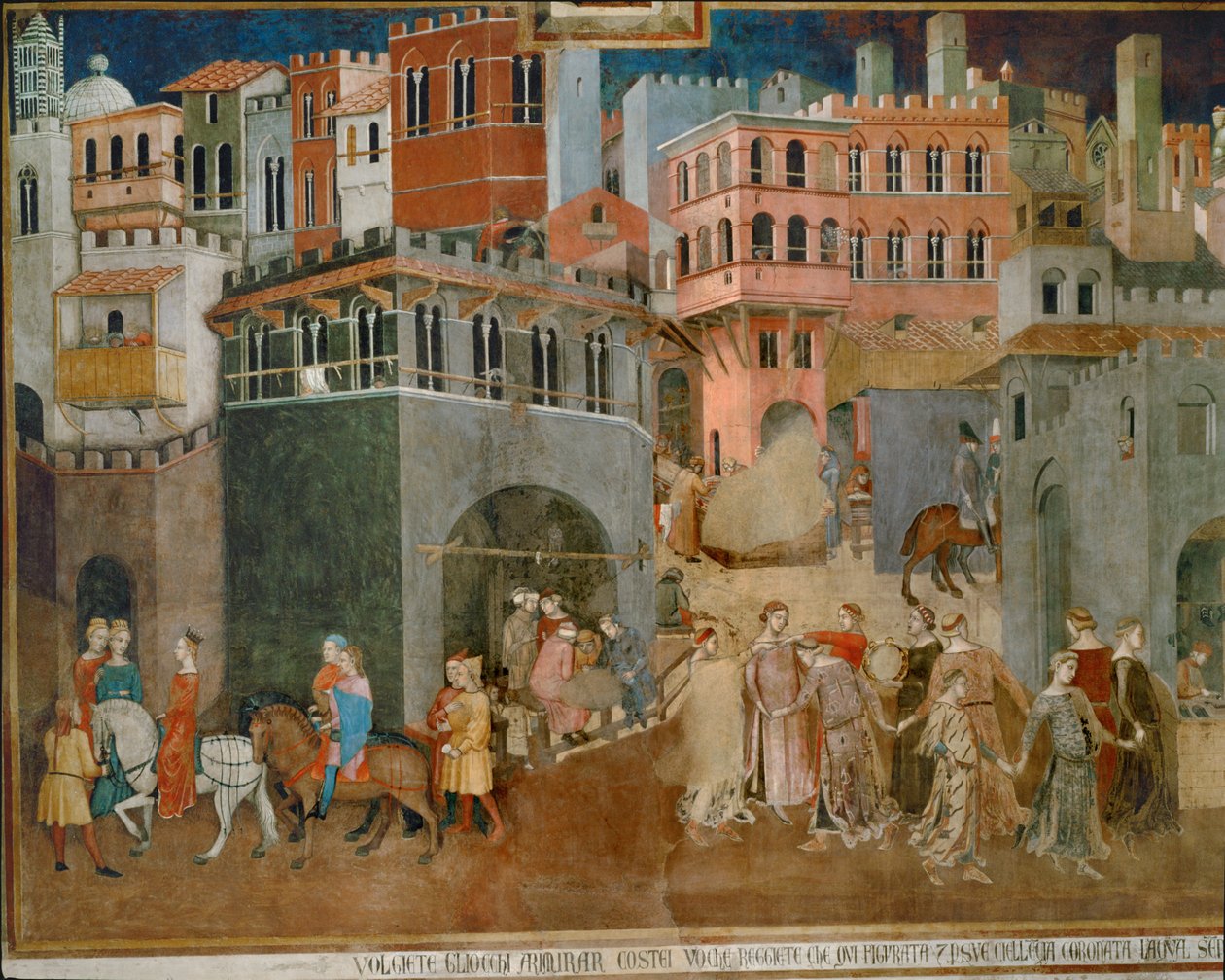 A jó kormányzat áldásai (freskó) alkotó: Ambrogio Lorenzetti