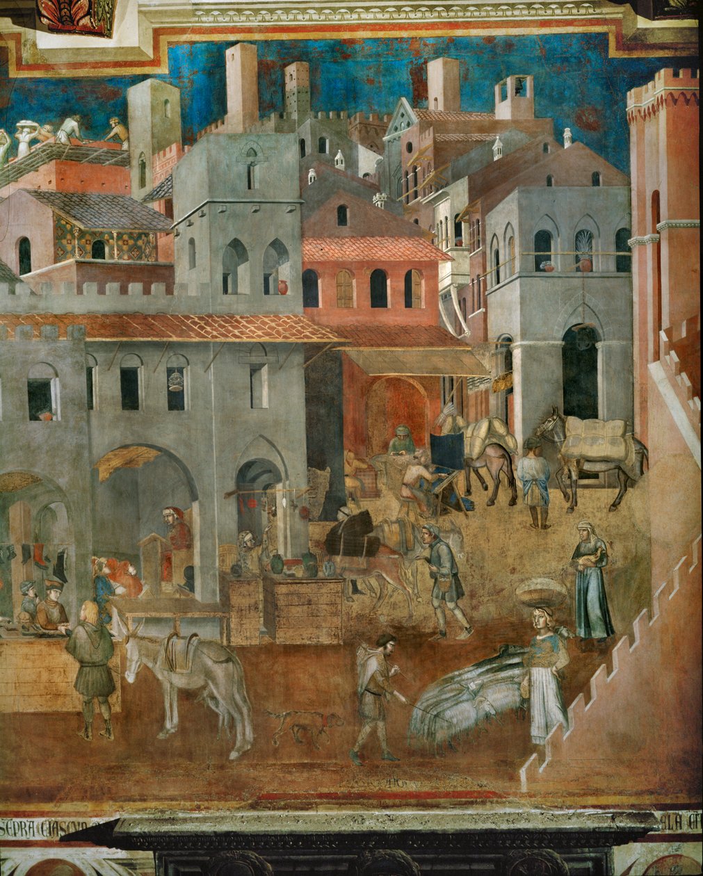 A jó kormányzat áldásai (freskó) alkotó: Ambrogio Lorenzetti