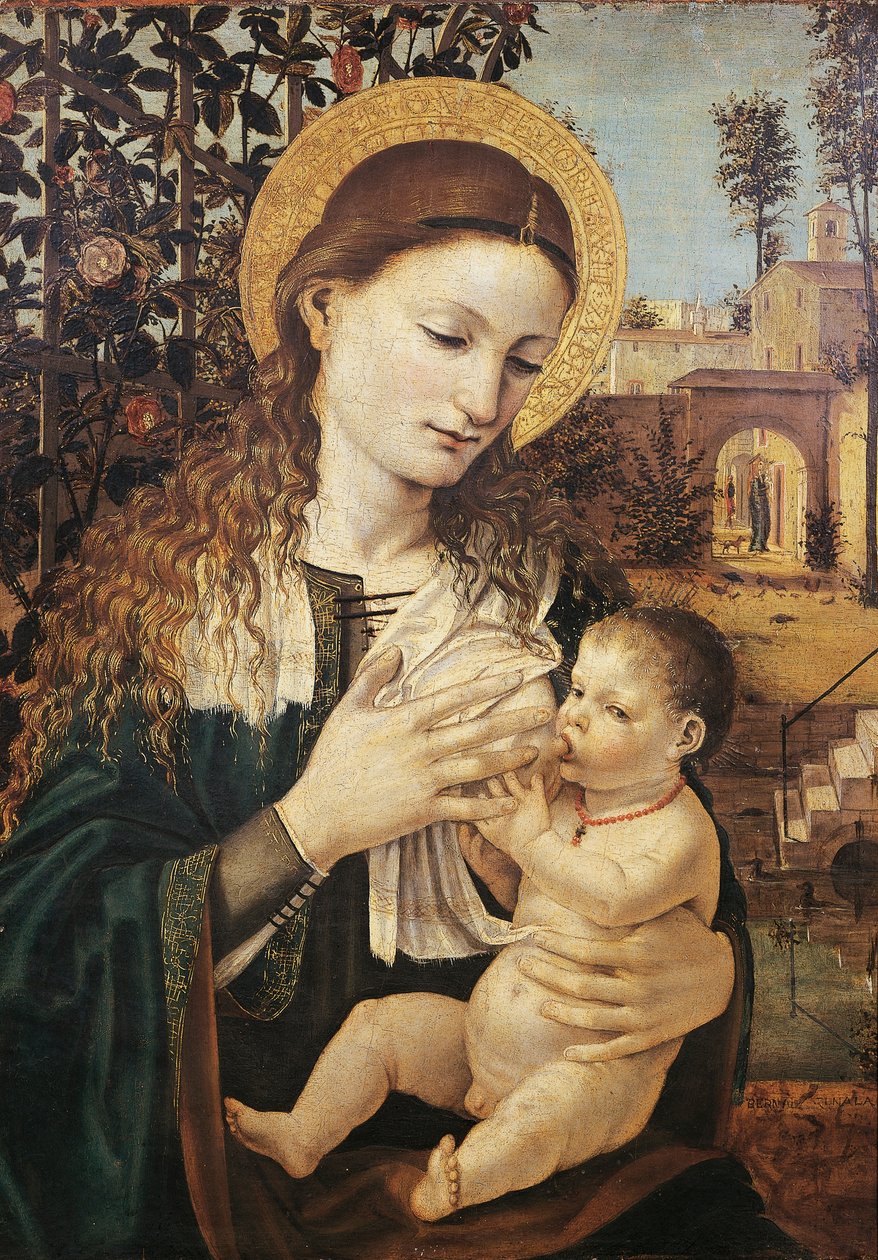 Madonna del Latte, Ambrose Bergognone (kb. 1460-1523) alkotó: Ambrogio da Fossano (c.1460 1523)
