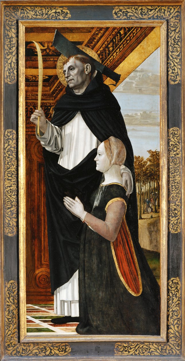 Szent Péter és egy térdelő adományozó ... alkotó: Ambrogio da Fossano (c.1460-1523)