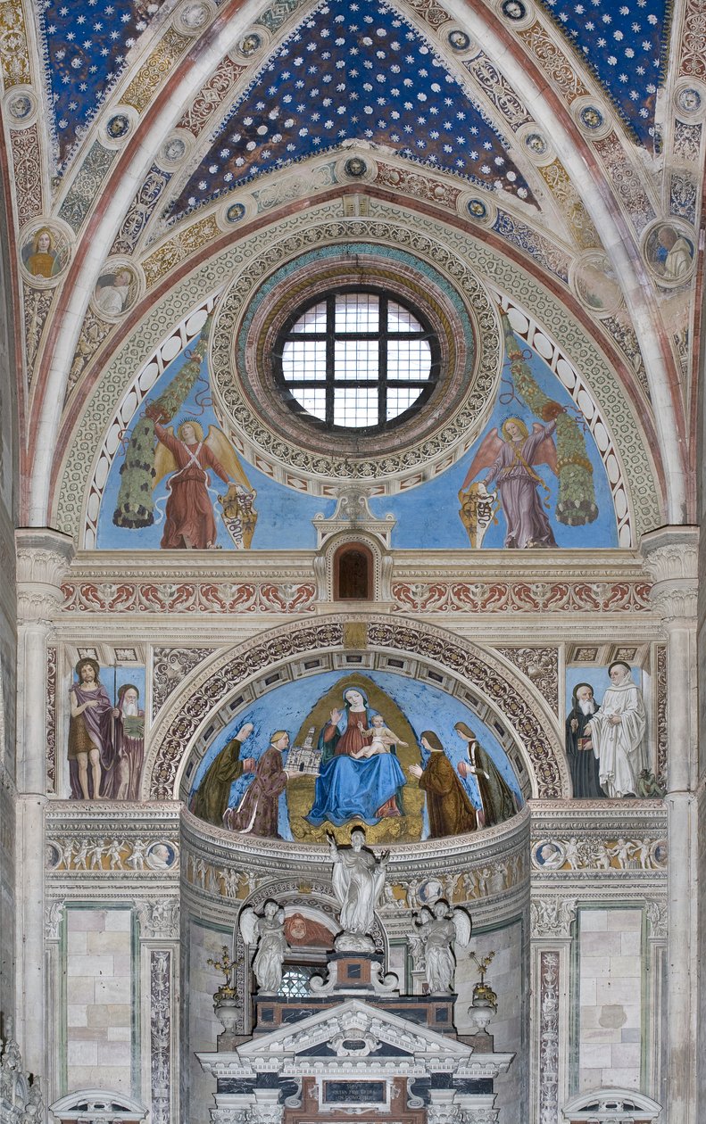 Gian Galeazzo Visconti és fiai felajánlják a Charterhouse modelljét Szűz Máriának, 1500-1522 alkotó: Ambrogio da Fossano