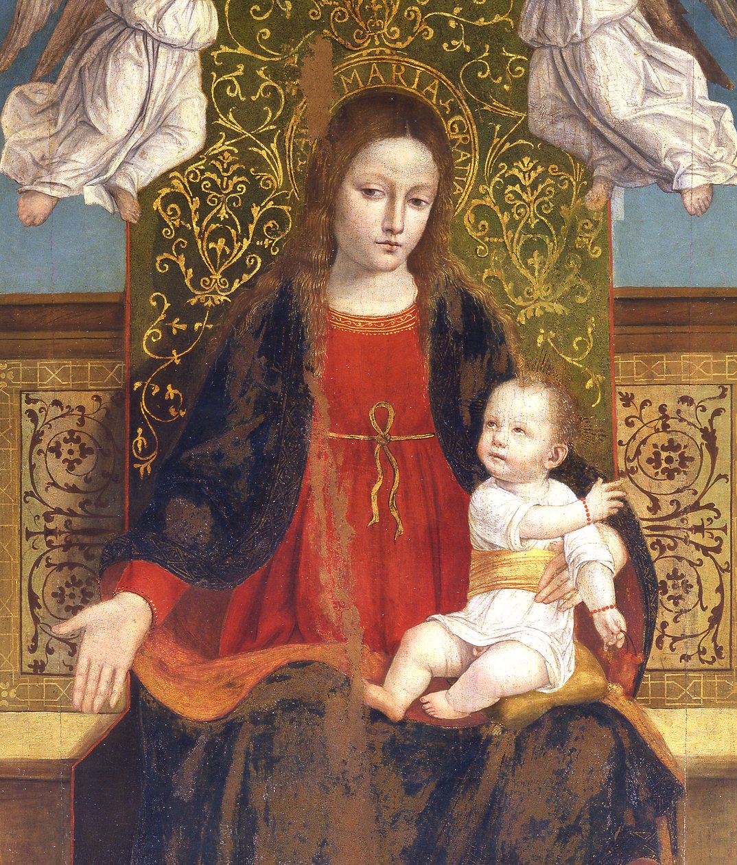 Madonna és gyermek, részlet alkotó: Ambrogio da Fossano