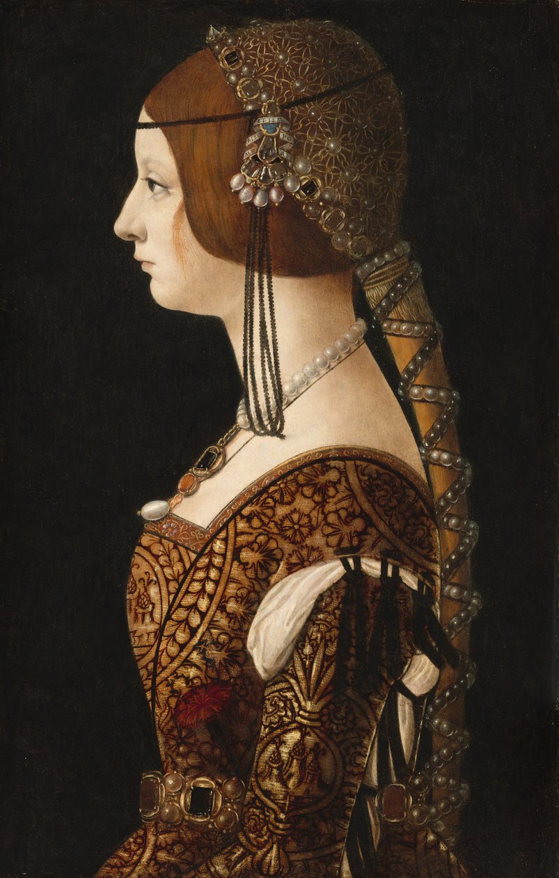 Bianca Maria Sforza, valószínűleg 1493. alkotó: Ambrogio de Predis