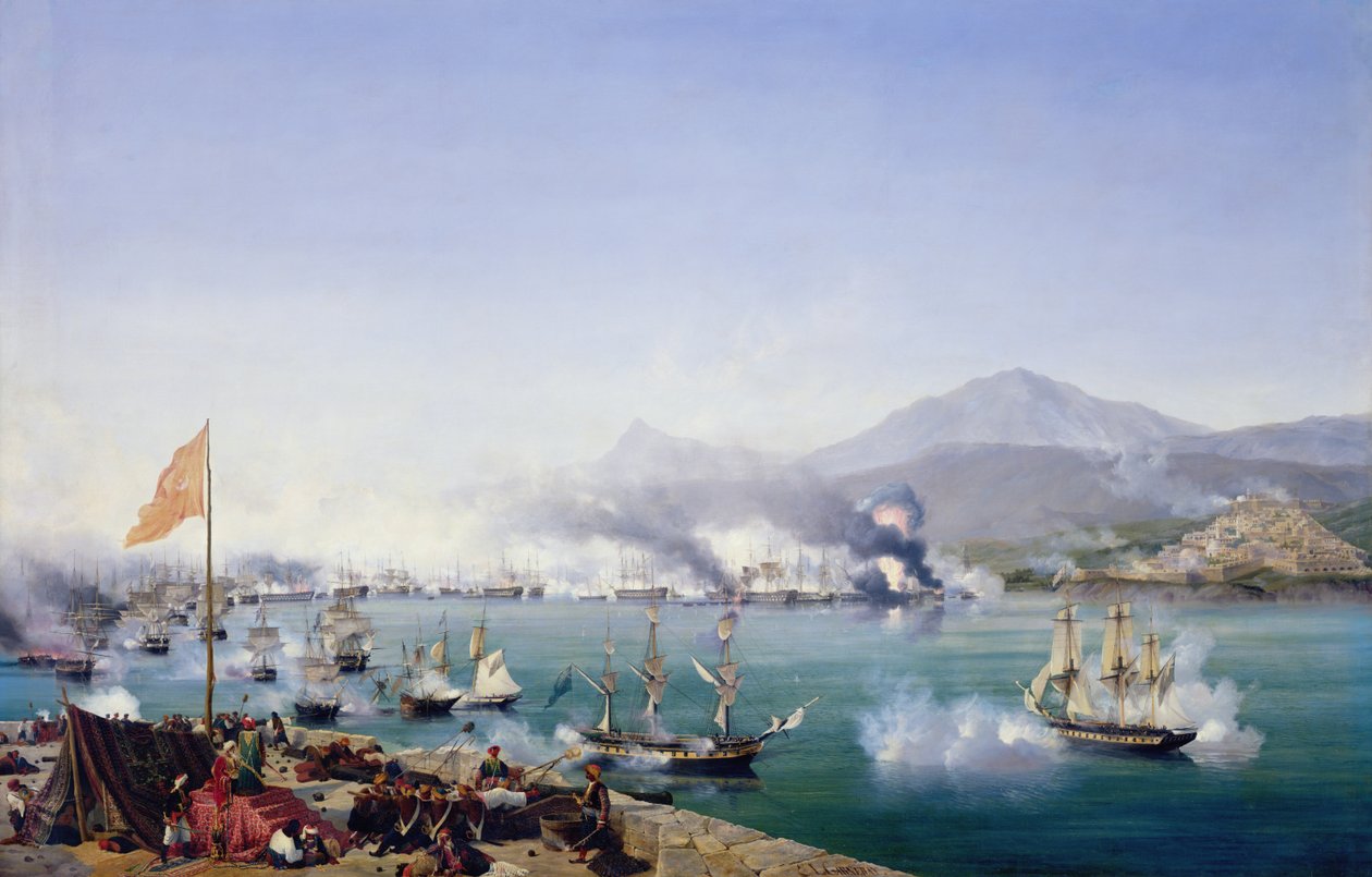A navarinói csata, 1827. október 20 alkotó: Ambroise Louis Garneray