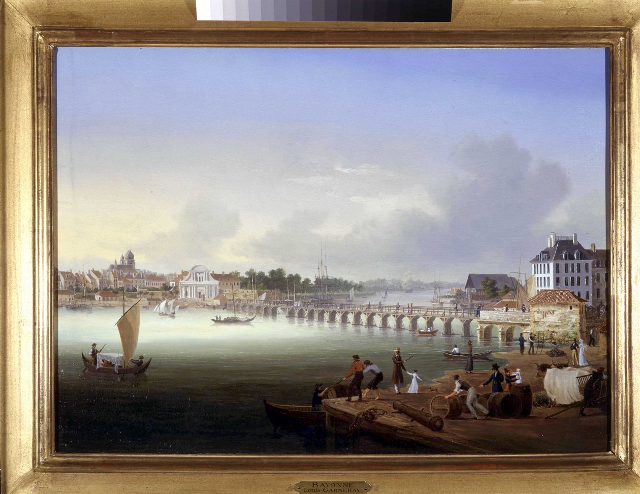 Bayonne, Louis Garneray, sd. c. 1820, Olaj, vászon, H. 0,330; L. 0,460. alkotó: Ambroise Louis Garneray