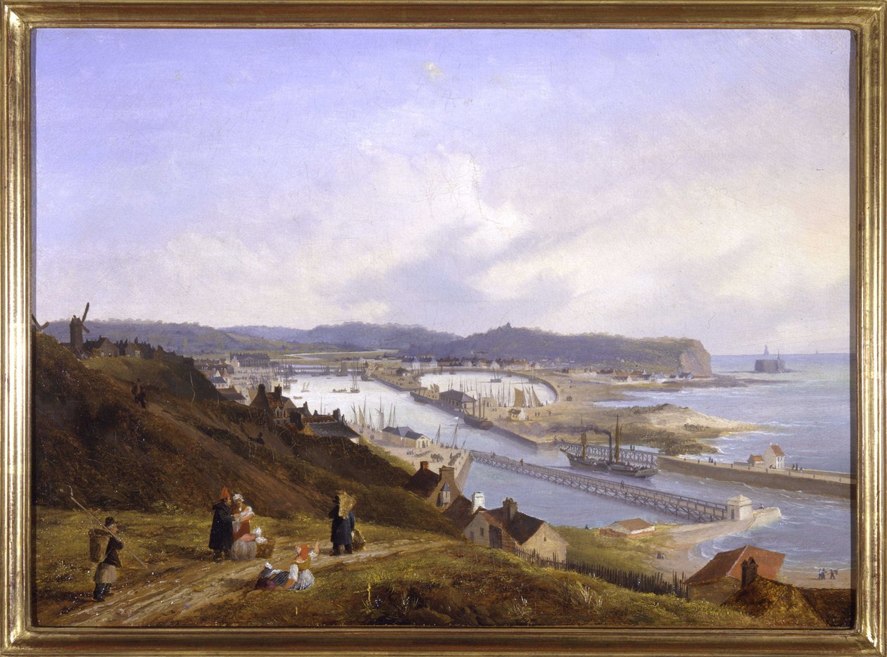Le Port de Boulogne, Louis Garneray, sd. 1820 körül, Olaj, vászon, H. 0,330; L. 0,460. CCIP Coll. alkotó: Ambroise Louis Garneray