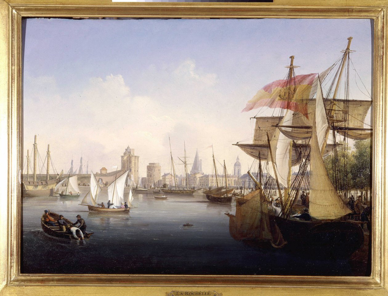 Le Port de La Rochelle, Louis Garneray, sd. 1820 körül, Olaj, vászon, H. 0,330; L. 0,460. CCIP Coll. alkotó: Ambroise Louis Garneray