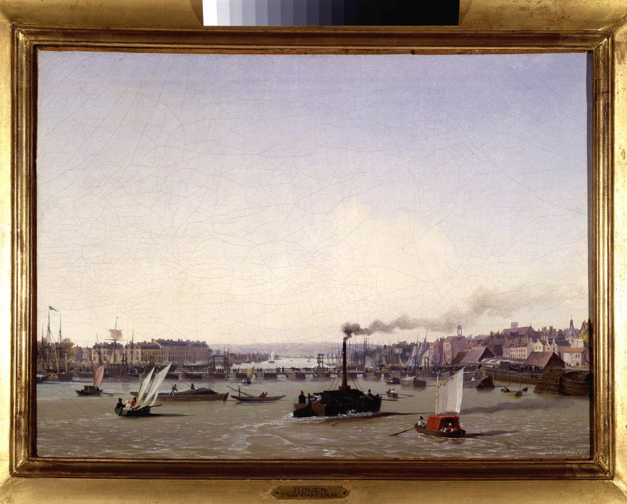 Le port de Rouen, szerző: Louis Garneray, sd. 1820 körül, Olaj, vászon, H. 0,330; L. 0,460. CCIP Coll. alkotó: Ambroise Louis Garneray
