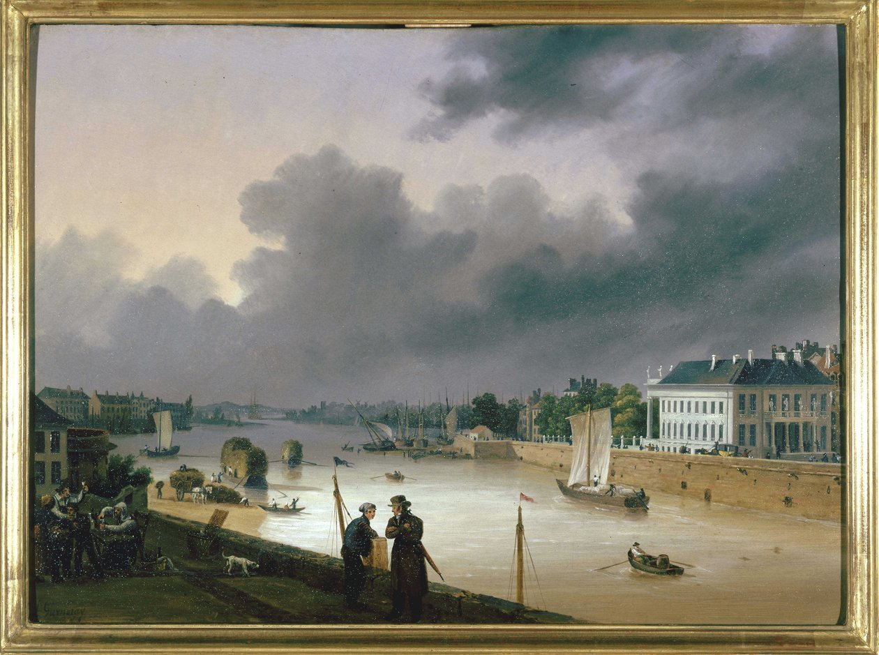 Nantes kikötője, Louis Garneray, sd. 1820 körül, Olaj, vászon, H. 0,330; L. 0,460. CCIP Coll. alkotó: Ambroise Louis Garneray