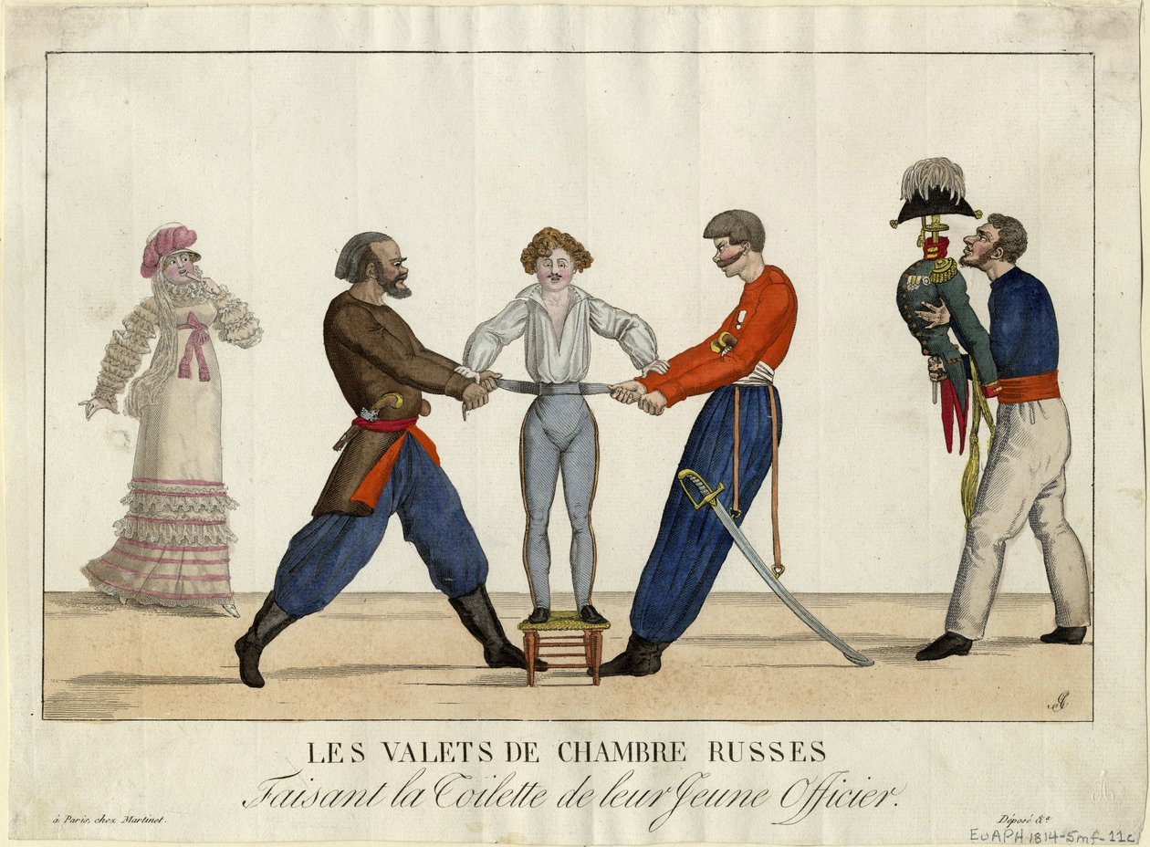 Egy fiatal orosz tiszt vécéje, c. 1815 alkotó: Ambroise Louis Garneray