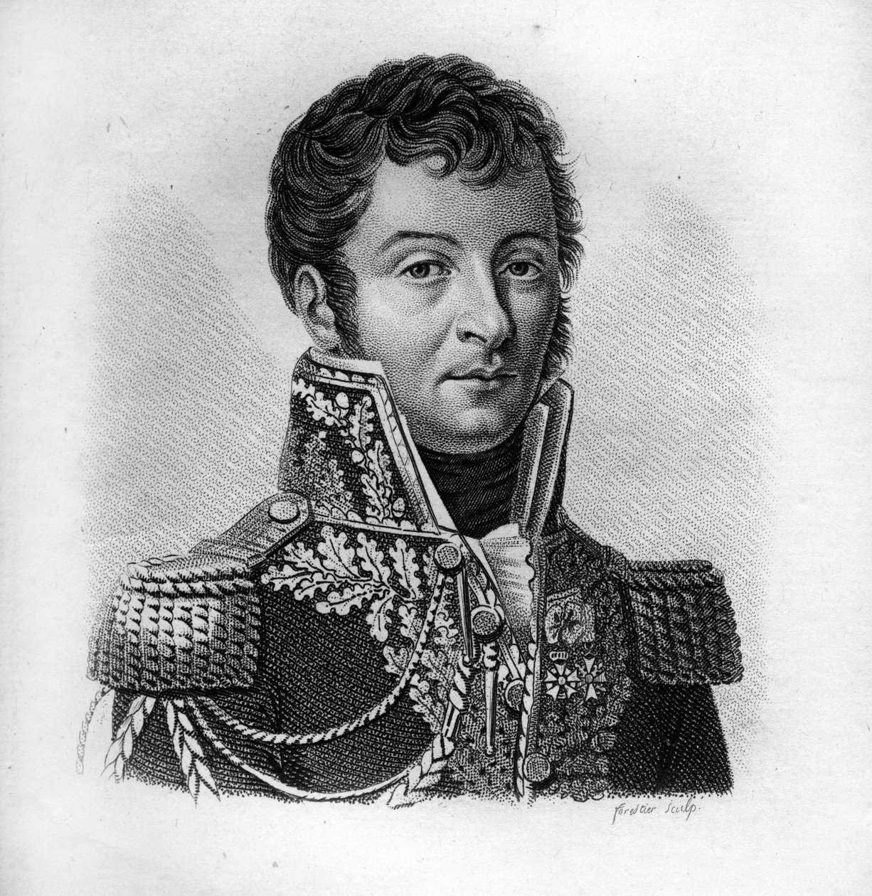 Auguste Julien Bigarré 1775-1838 - „A francia tábornokok portréi a franciák győzelmei és hódításai nyomán” c. Ambroise Tardieu metszete 1818-ban. Stella Collection. alkotó: Ambroise Tardieu