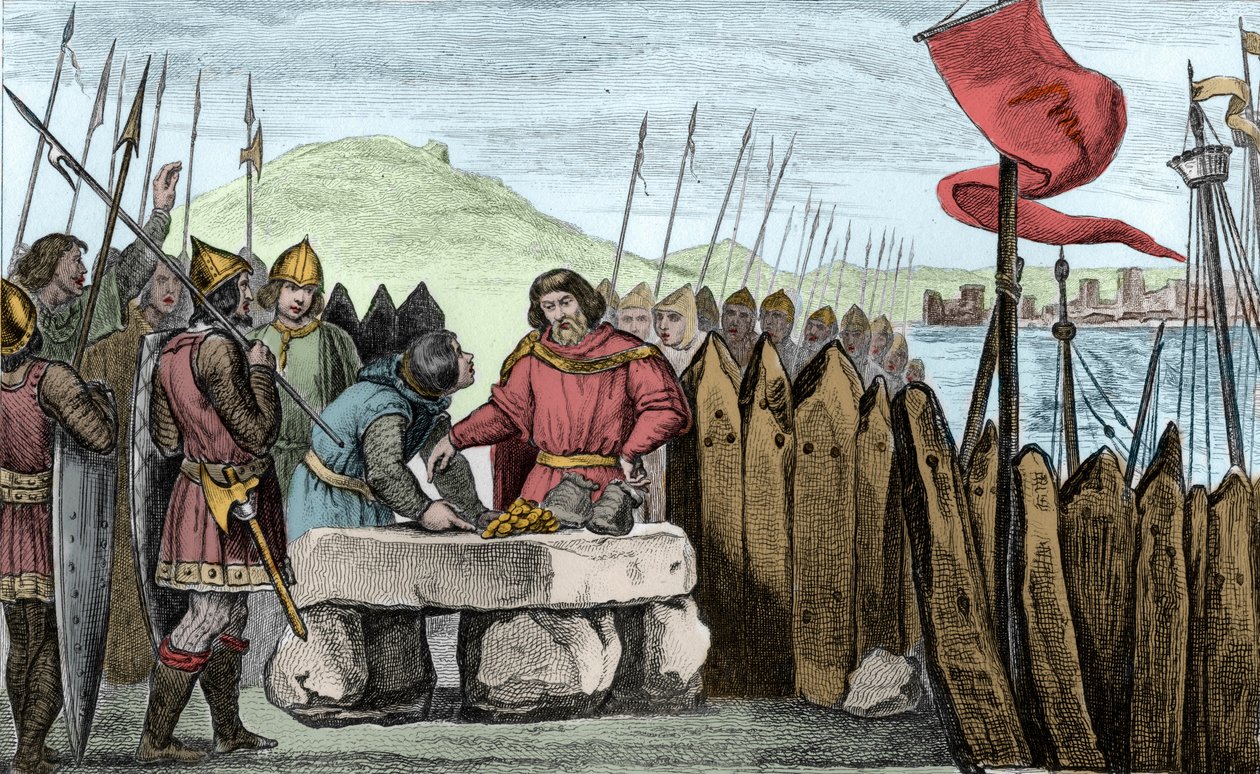 III. Kövér Károly (839-88) lefizeti a viking hódítókat 886-ban – III. Károly 3 le Gros (839-888) Nyugat császára (881-887) és Franciaország régense (884-887) Párizs falai alatt táborozott anélkül, hogy harcolni mertek volna a normannokkal, inkább megvennék alkotó: Ambroise Tardieu