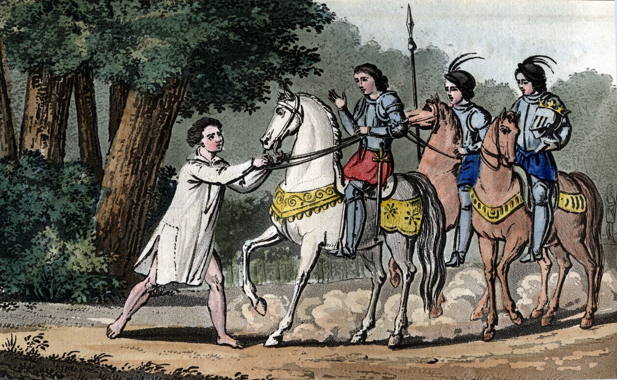 VI. Károly őrületbe esett a Le Mans-i erdőben – Ambroise Tardieu tervezte és metszett 1825-ben. alkotó: Ambroise Tardieu