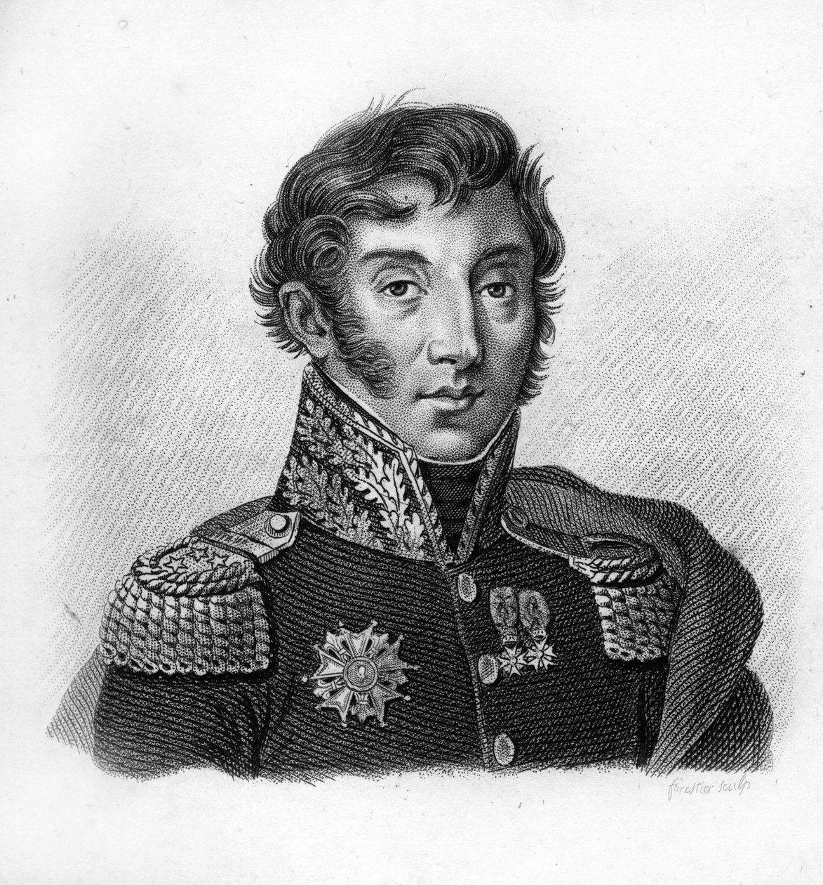 Jean Maximilien Lamarque gróf (1770-1832), francia tábornok és politikus- a „Francia tábornokok portréi a franciák győzelmei és hódításai nyomán” c. Ambroise Tardieu metszete 1818-ban. Stella Collection. alkotó: Ambroise Tardieu