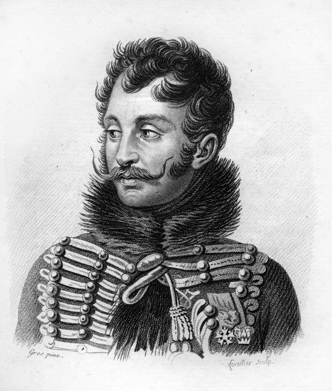 Antoine de Lasalle gróf tábornok (1775-1809), meghalt Wagramban.- a „Francia tábornokok portréi a franciák győzelmeit és csatáit követően” c. Ambroise Tardieu metszete 1818-ban. Stella Collection. alkotó: Ambroise Tardieu