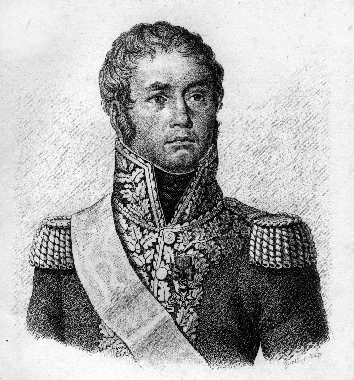Lecourbe tábornok.Claude Joseph, Lecourbe gróf francia tábornok (1758-1815).in „”Francia tábornokok portréi a franciák győzelmeit és csatáit követően””. Ambroise Tardieu metszete 1818-ban. Stella Collection. alkotó: Ambroise Tardieu