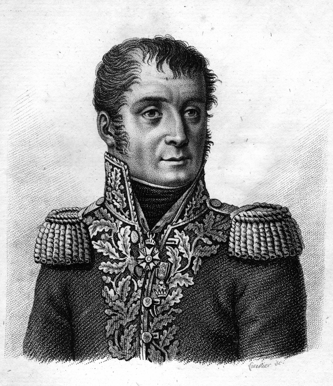 Mouton tábornok – Duvernet (Régis Barthélemy, Baron Mouton-Duvernet) francia tábornok (1769-1816). „Francia tábornokok portréi a franciák győzelmei és hódításai nyomán” c. Ambroise Tardieu metszete 1818-ban. Stella Collection. alkotó: Ambroise Tardieu