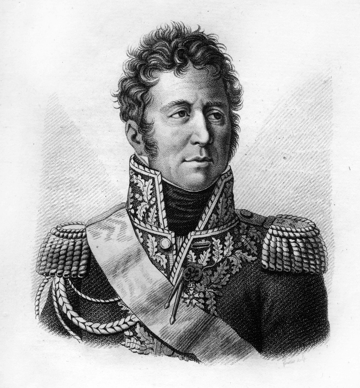 Jacques Alexandre Bernard Law, de Lauriston márki, Franciaország marsallja (1768-1828) - „Francia tábornokok portréi a franciák győzelmei és hódításai nyomán” című művében. A vésett Ambroise Tardieu 1818-ban. Stella Collection. alkotó: Ambroise Tardieu
