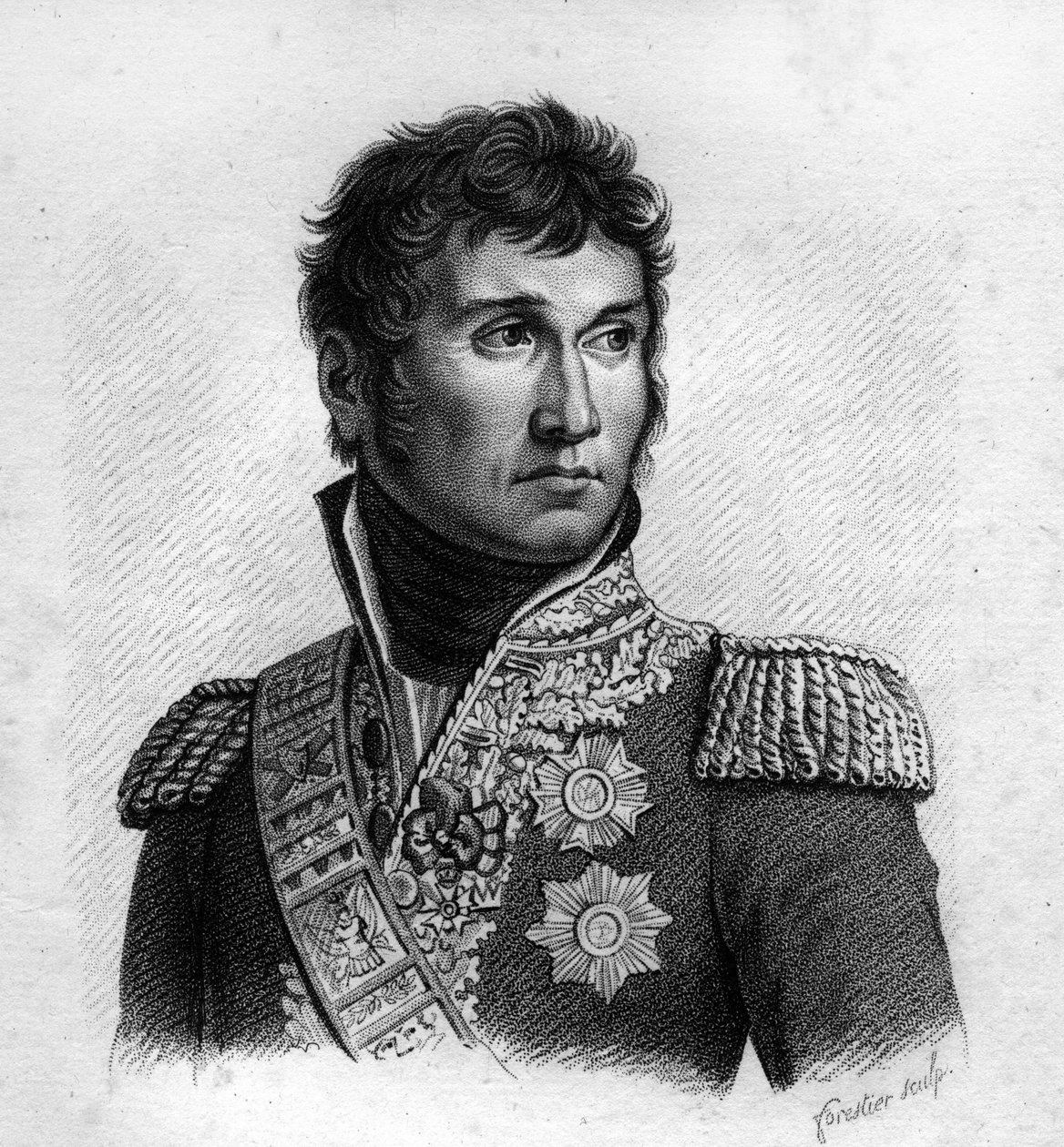 Jean Lannes (1769-1809), Montebello hercege, francia marsall a „Francia tábornokok portréi francia győzelmek és hódítások nyomán” c. Ambroise Tardieu metszete 1818-ban. Stella Collection. alkotó: Ambroise Tardieu