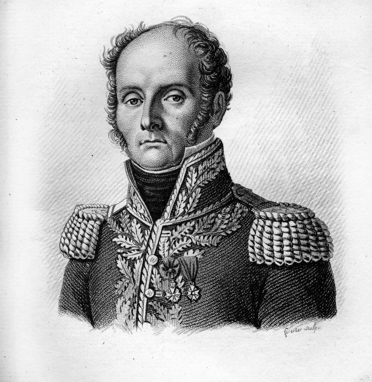 Charles - Théodore Beauvais de Préau (1772-1830) tábornok a „Francia tábornokok arcképei” c. Ambroise Tardieu metszete 1818-ban. Stella Collection alkotó: Ambroise Tardieu