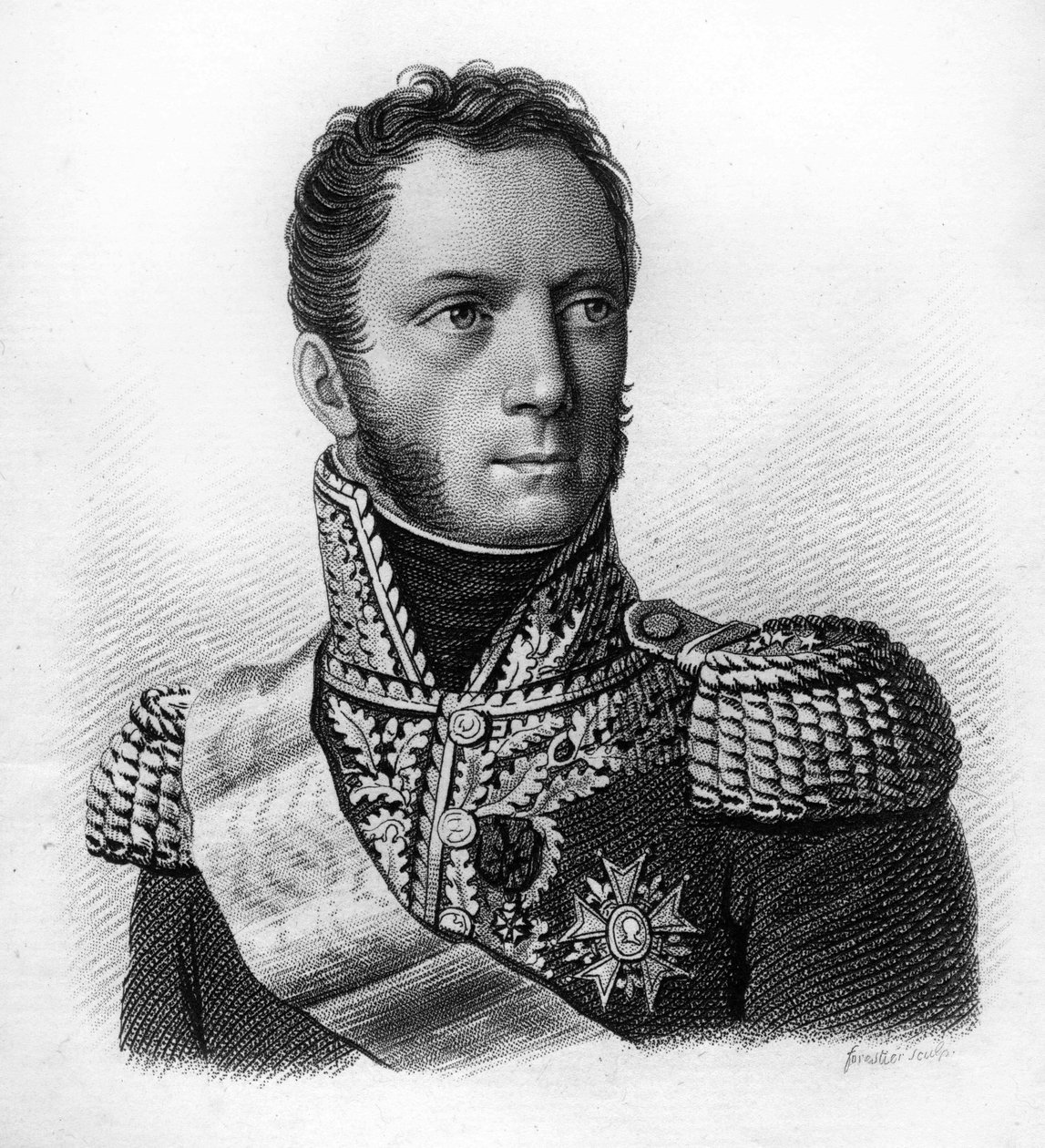 Louis Armand Augustin CAULAINCOURT (1773-1827) - „Francia tábornokok portréi a franciák győzelmei és hódításai nyomán” c. Ambroise Tardieu metszete 1818-ban. Stella Collection. alkotó: Ambroise Tardieu
