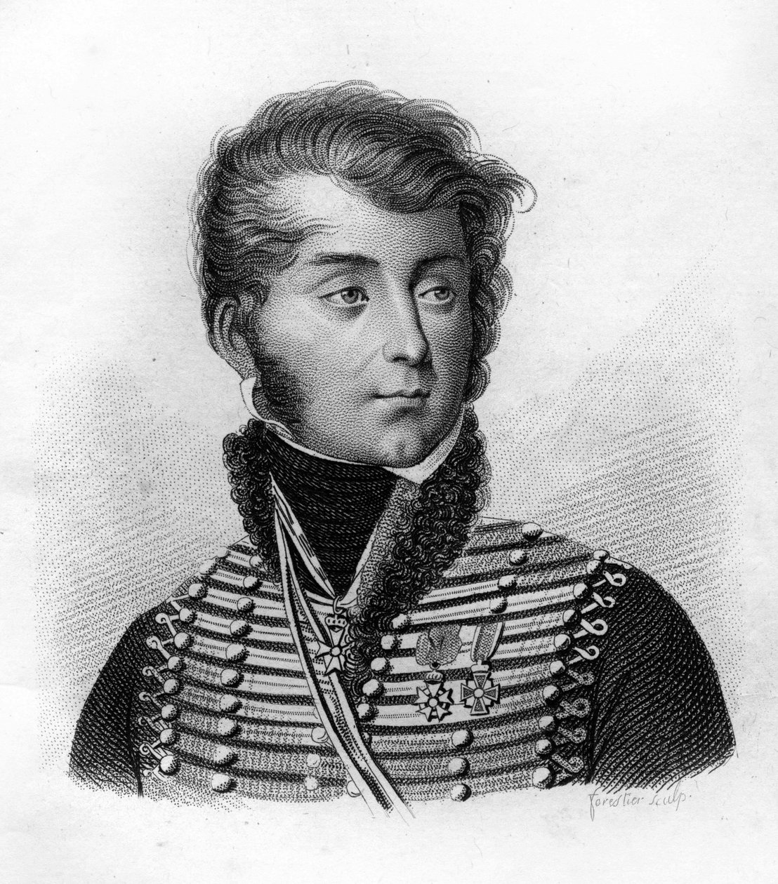 Louis François, Lejeune báró, dandártábornok és katonai festő (1775-1848) - a „Francia tábornokok portréi a franciák győzelmei és hódításai nyomán” c. Ambroise Tardieu metszete 1818-ban. Stella Collection. alkotó: Ambroise Tardieu