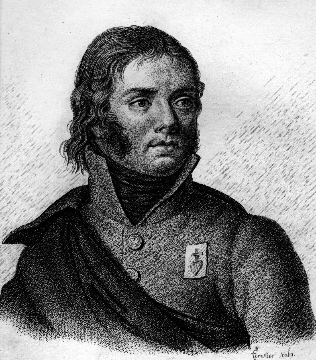 Charles Melchior Arthus, de Bonchamps márki (1760-1793) tábornok portréja eladva - a „Francia tábornokok portréi a franciák győzelmei és hódításai nyomán” c. Ambroise Tardieu sírja 1818-ban. Stella Collection. alkotó: Ambroise Tardieu