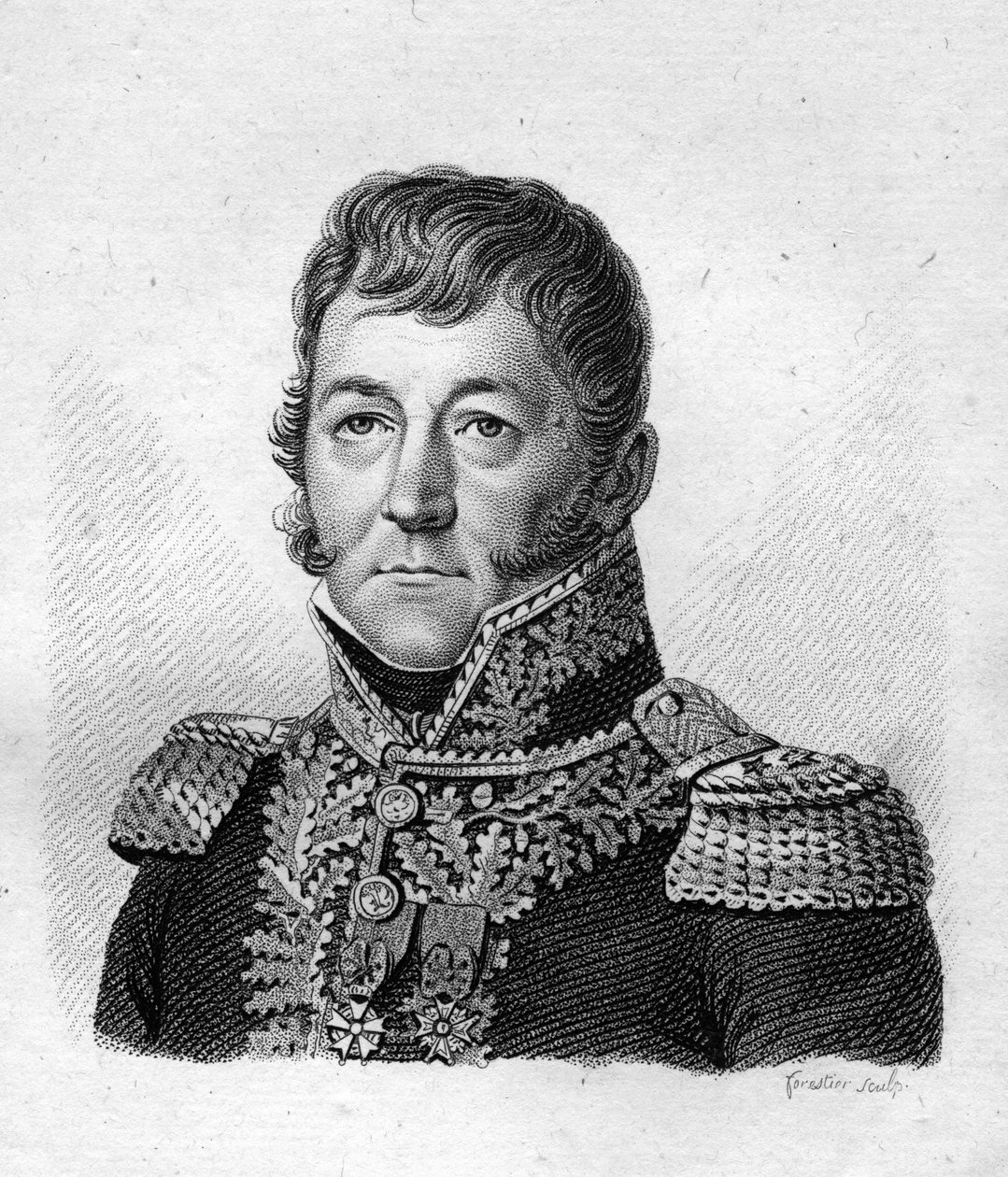 Claude Prost (1764-1834), a Birodalom bárójának, a tüzérségi dandártábornoknak portréja – a „Francia tábornokok portréi a franciák győzelmei és hódításai nyomán” című részben. Ambroise Tardieu sírja 1818-ban. Stella Collection. alkotó: Ambroise Tardieu