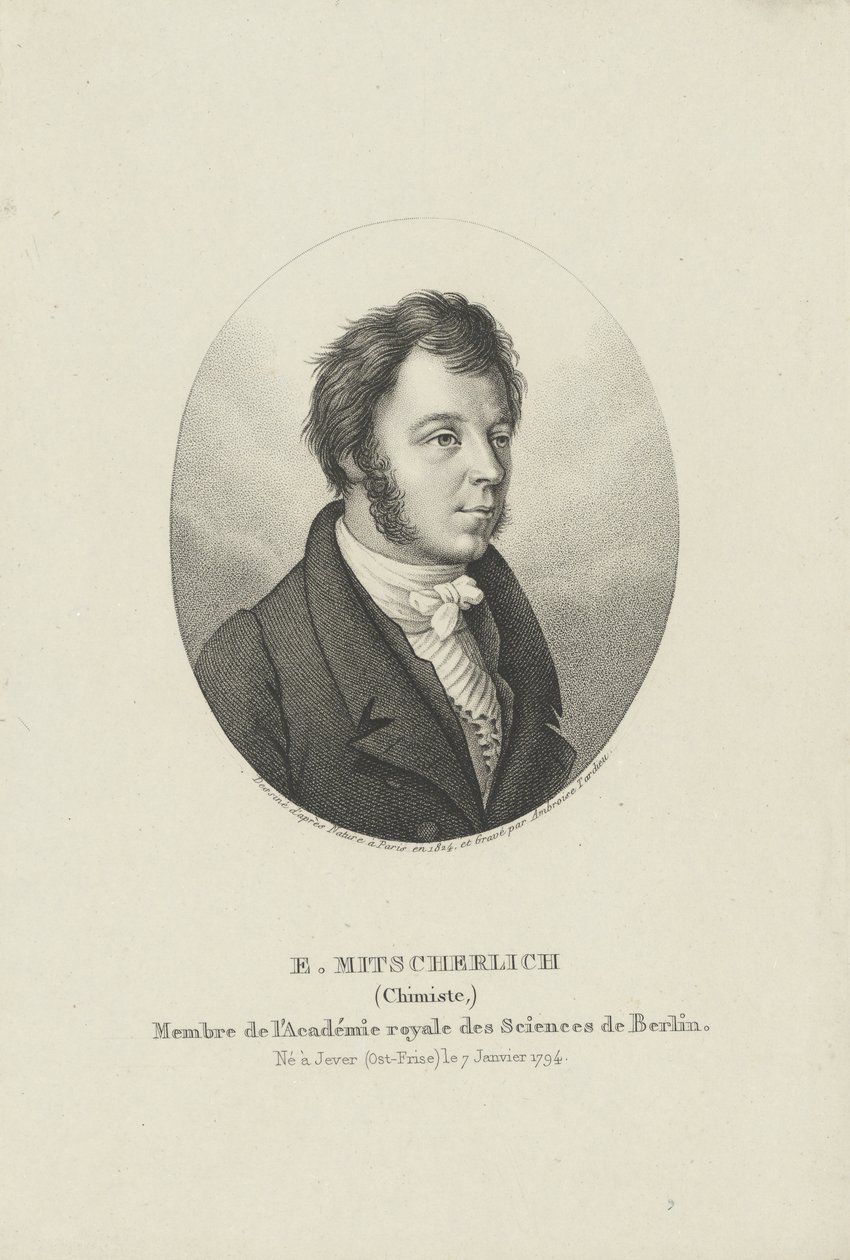 Eilhard Mitscherlich portréja 1794-1863 , c. 1830-1840. alkotó: Ambroise Tardieu