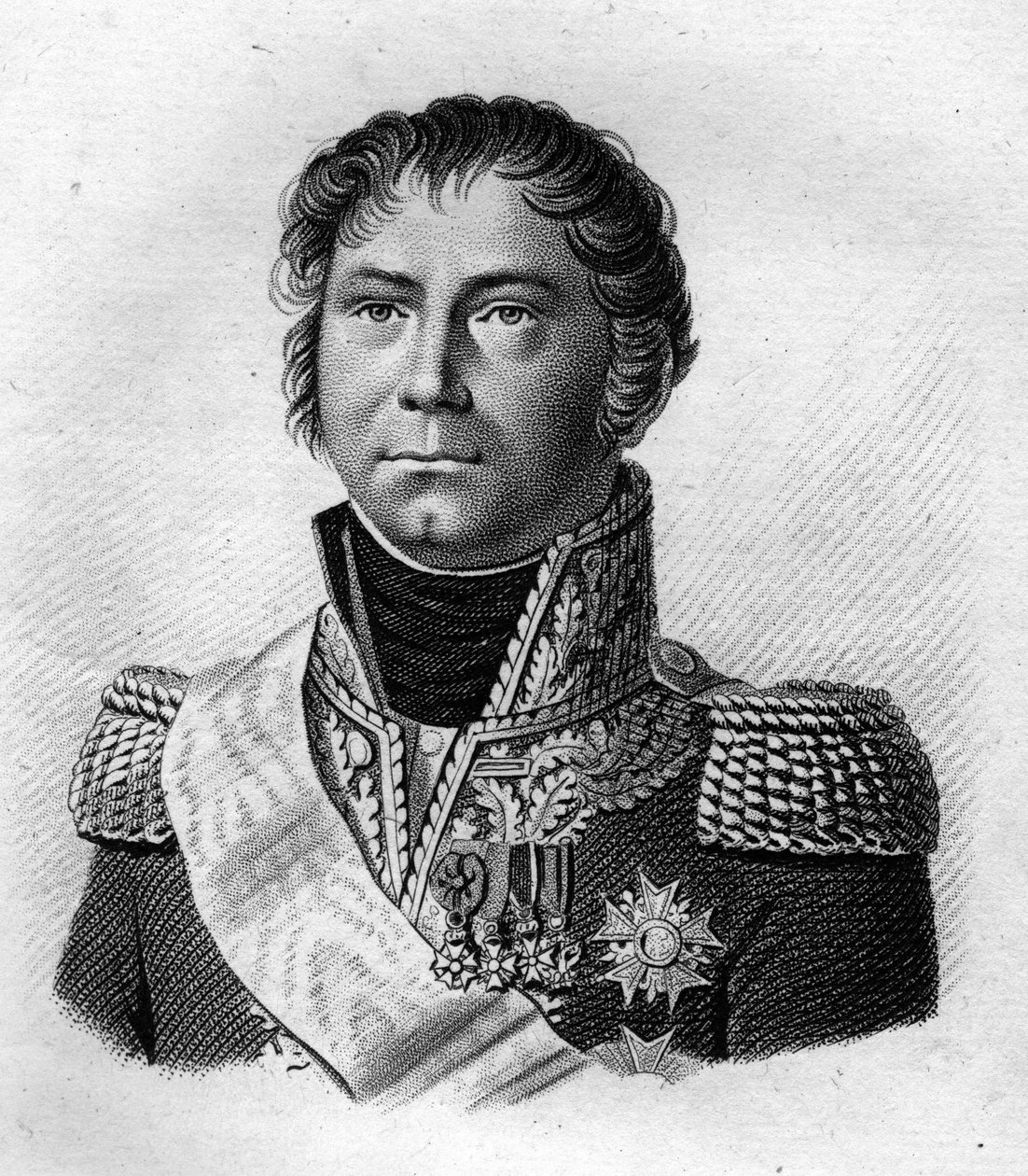 Becker tábornok portréja, aki 1815-ben elkísérte I. Napóleont a 100 nap után a Szent Ilonához való beszállás helyére.a „Portraits des Général Français”-ban”. Ambroise Tardieu metszete 1818-ban. Stella Collection alkotó: Ambroise Tardieu
