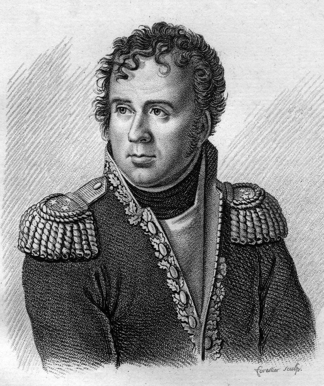 Joseph Secret Pascal Vallongue dandártábornok (1763-1806) portréja – a „Francia tábornokok portréi a franciák győzelmei és hódításai nyomán” című részben. Ambroise Tardieu sírja 1818-ban. Stella Collection. alkotó: Ambroise Tardieu