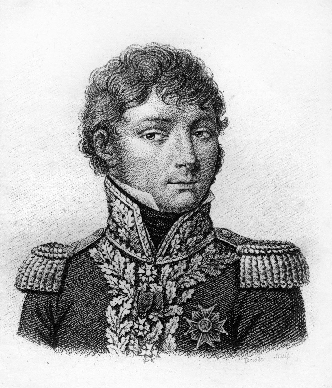 a Claude Antoine Preval nemzetség portréja. 1776-1853. - „Francia tábornokok portréi a franciák győzelmei és hódításai nyomán” című részben. Ambroise Tardieu metszete 1818-ban. Stella Collection. alkotó: Ambroise Tardieu