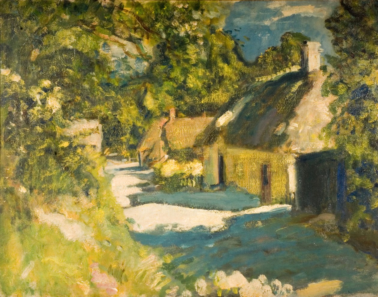 Víkendházak Aldbourne-ban, 1915. alkotó: Ambrose McEvoy