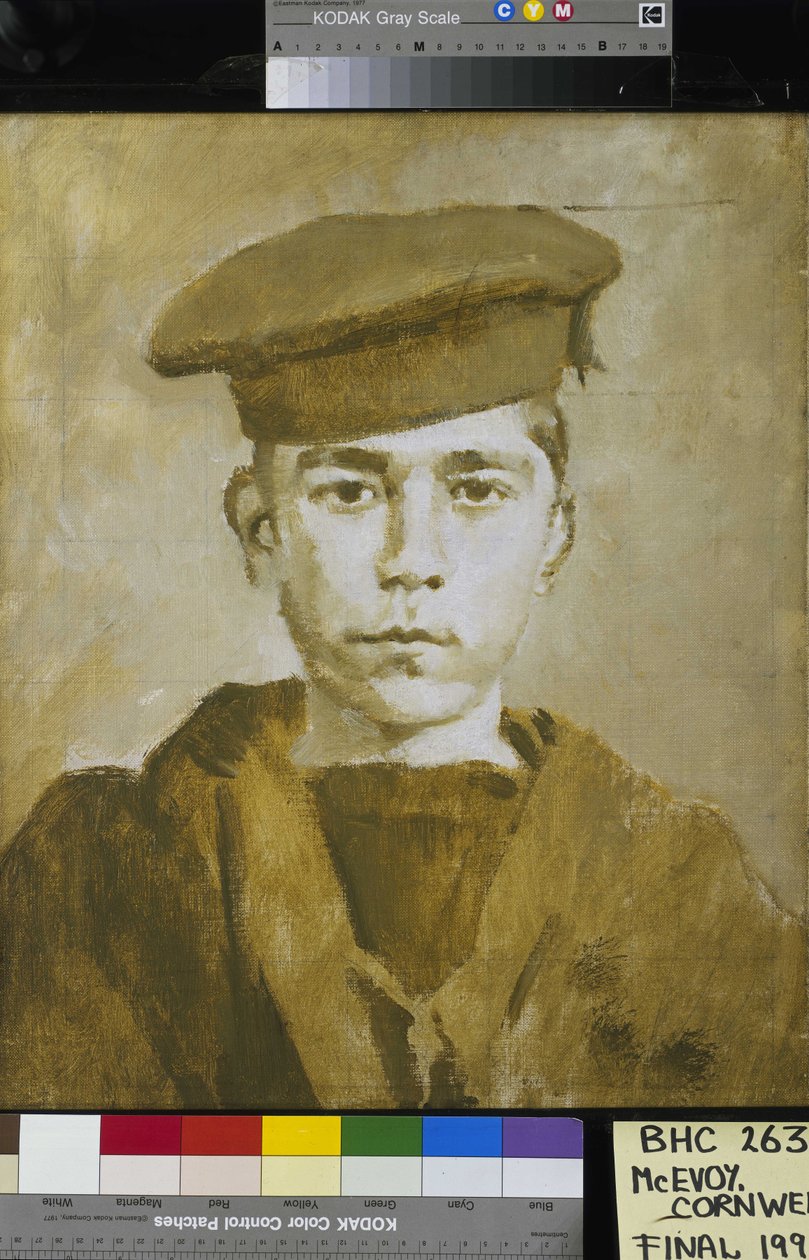 John Travers Cornwell, 1. osztályos fiú alkotó: Ambrose McEvoy