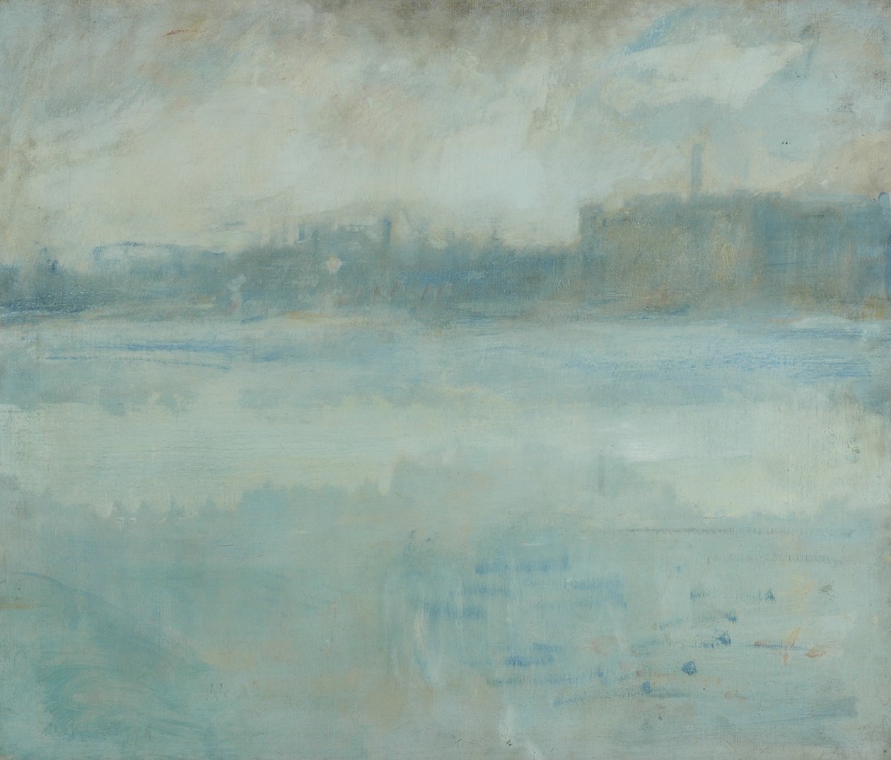 A Temze a Grosvenor Road-i művészházból alkotó: Ambrose McEvoy