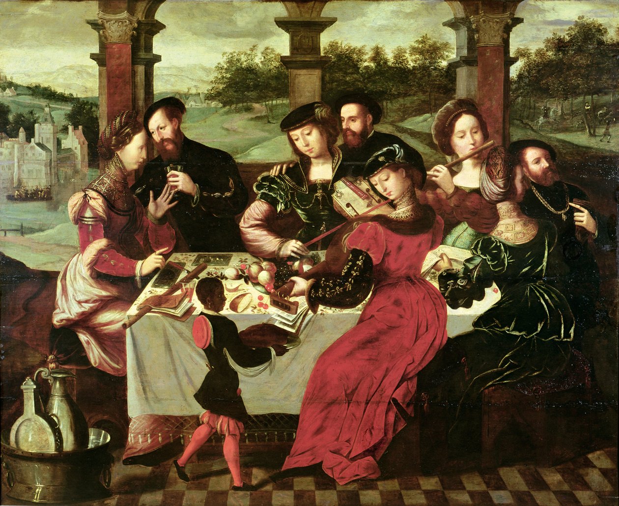 Az étkezés utáni koncert alkotó: Ambrosius Benson