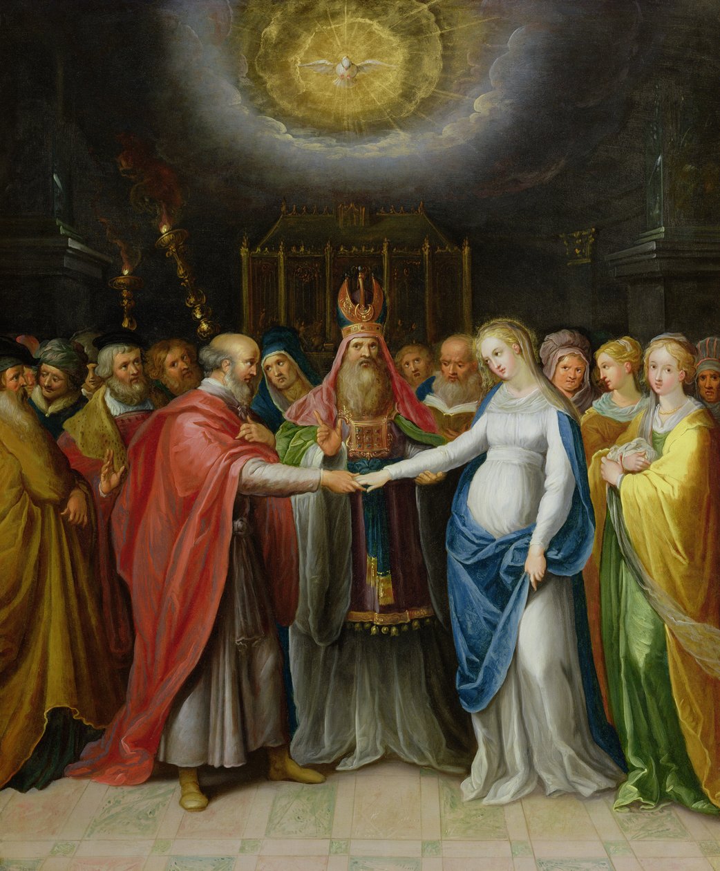 Szűzanya eljegyzése (olaj, réz) alkotó: Ambrosius II Francken or Franck