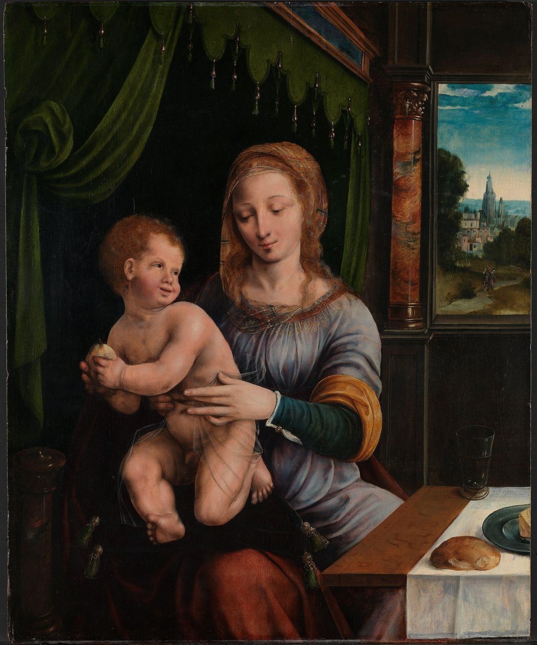 Madonna és gyermeke alkotó: Ambrosius (attr. to) Benson