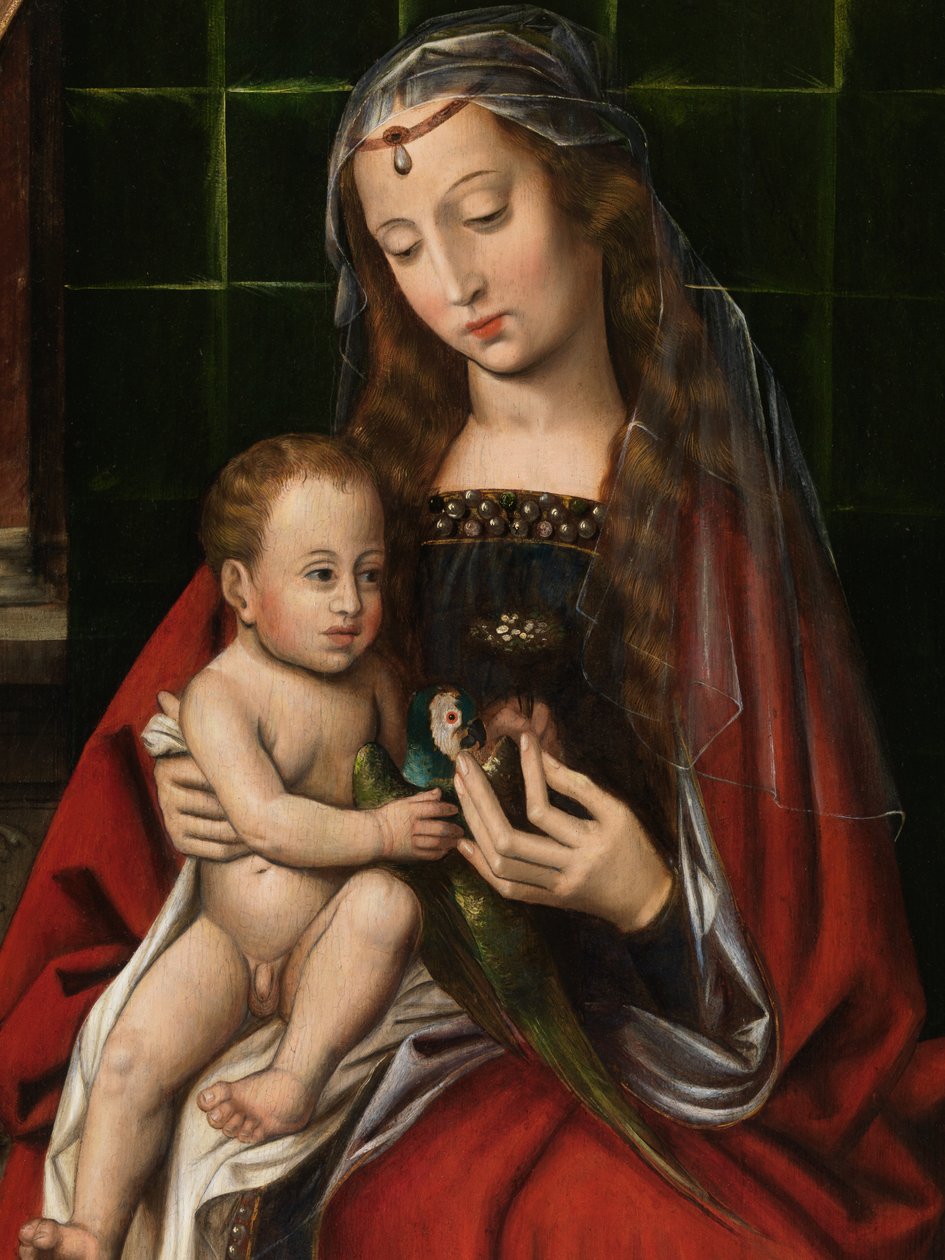 Madonna részlete (olaj a panelen) alkotó: Ambrosius Benson