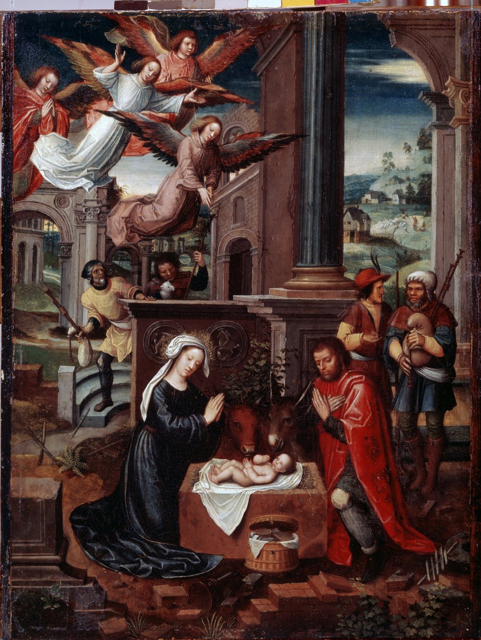Ambrosius Benson (1495-1550) festménye "A betlehem" 16. századi Ermitázs Múzeum, Szentpétervár alkotó: Ambrosius Benson