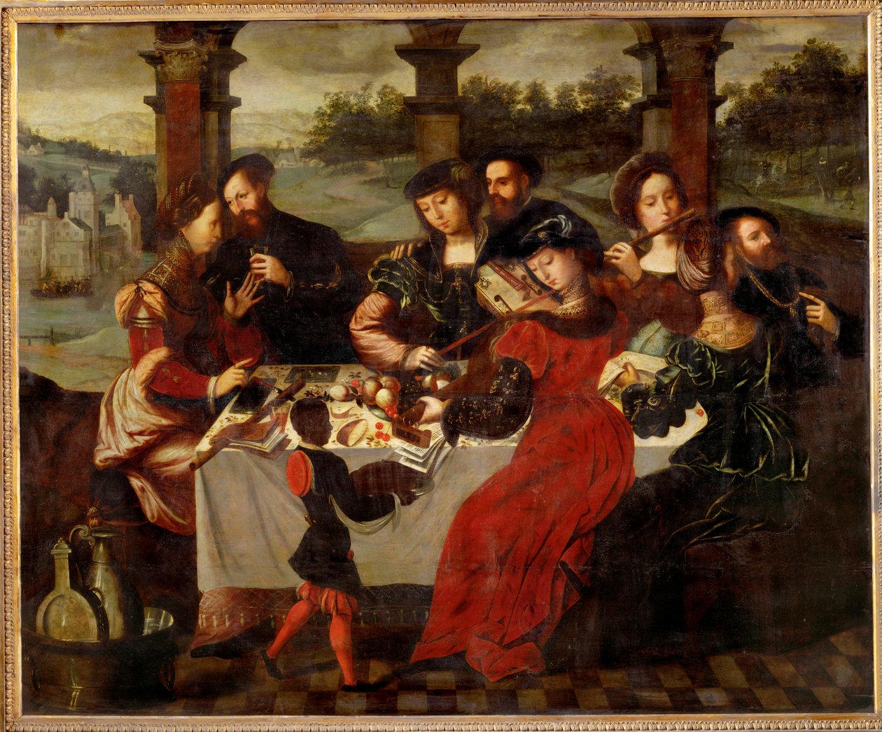 Az étkezés utáni koncert ... alkotó: Ambrosius Benson